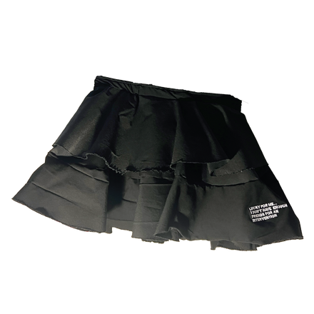 Black Layered Mini Skirt